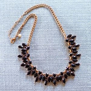 J CREW Black & Gold Statement Necklace